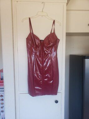 Shop 17 Cherry Red Slicker Dress Size Large
